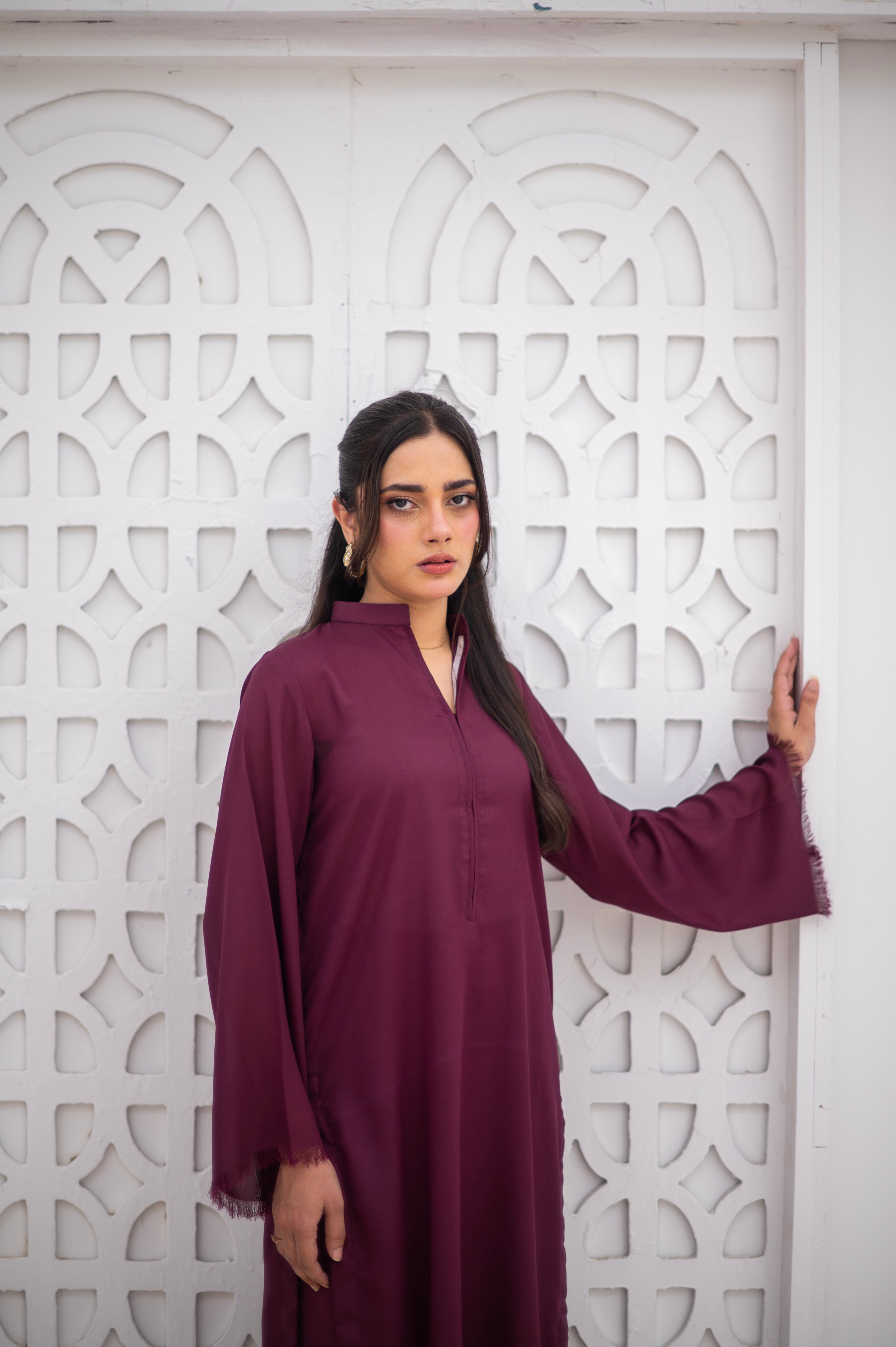 Burgundy Co-Ord Set - Zauk Store