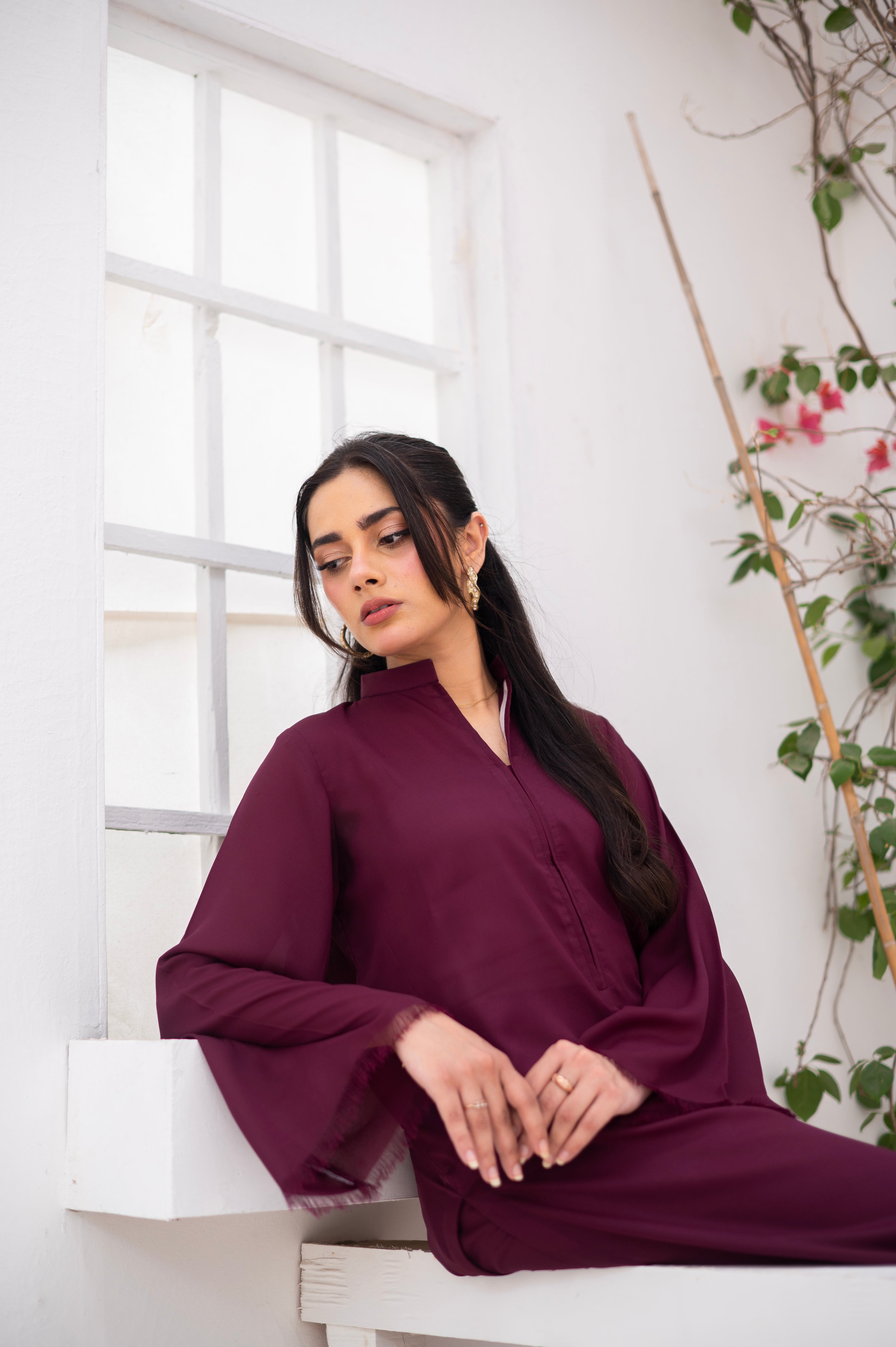 Burgundy Co-Ord Set - Zauk Store