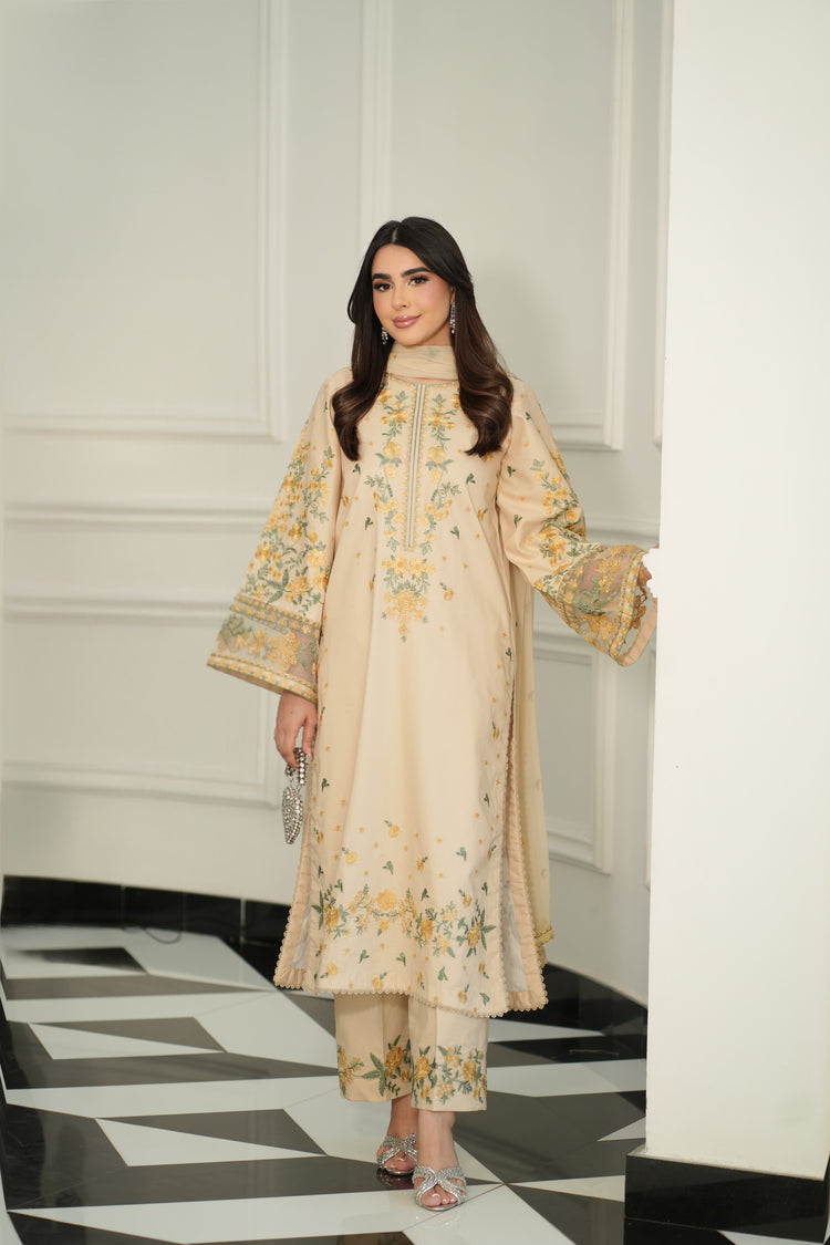 Kashish-e-Kora 3Piece Stitched - Tawakal Closet