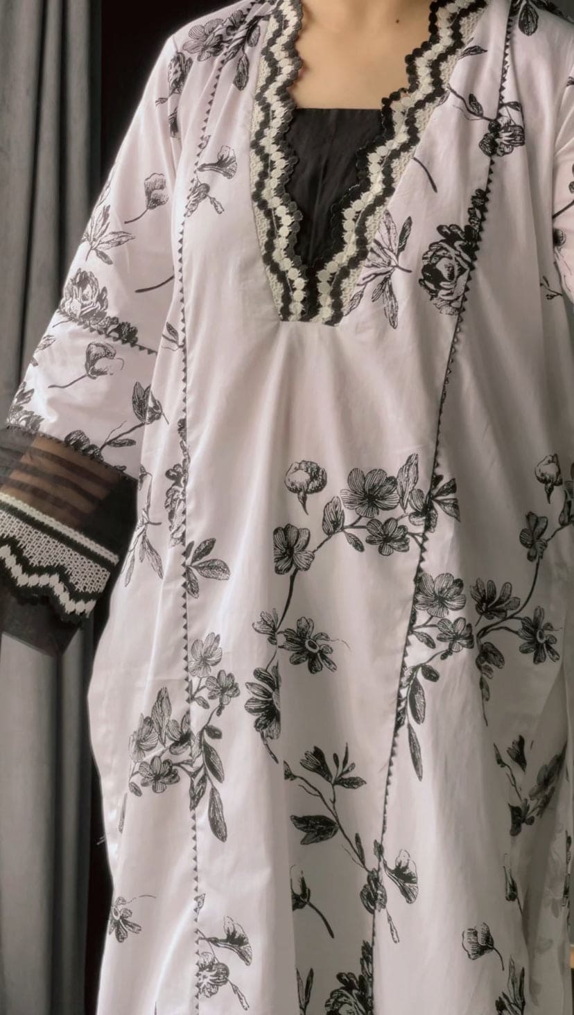 2 Piece Cotton Embroidred Suit