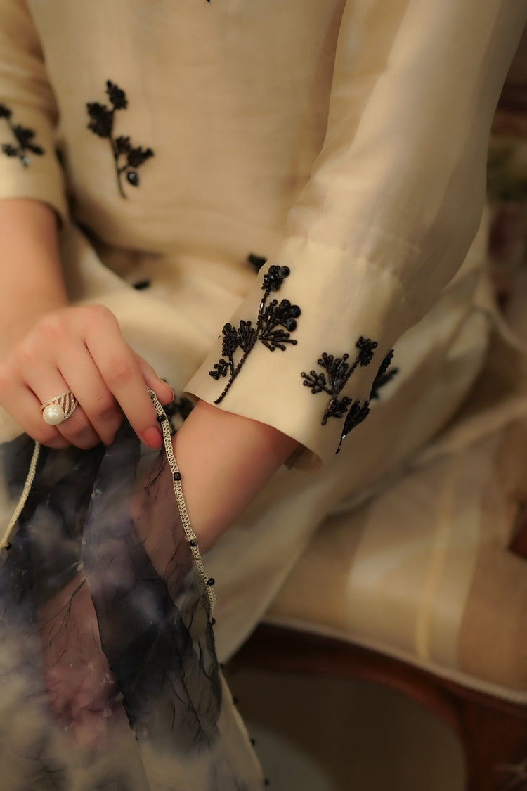 EST-006 AANCHAL - (Stitched 3 Piece) - SYAH