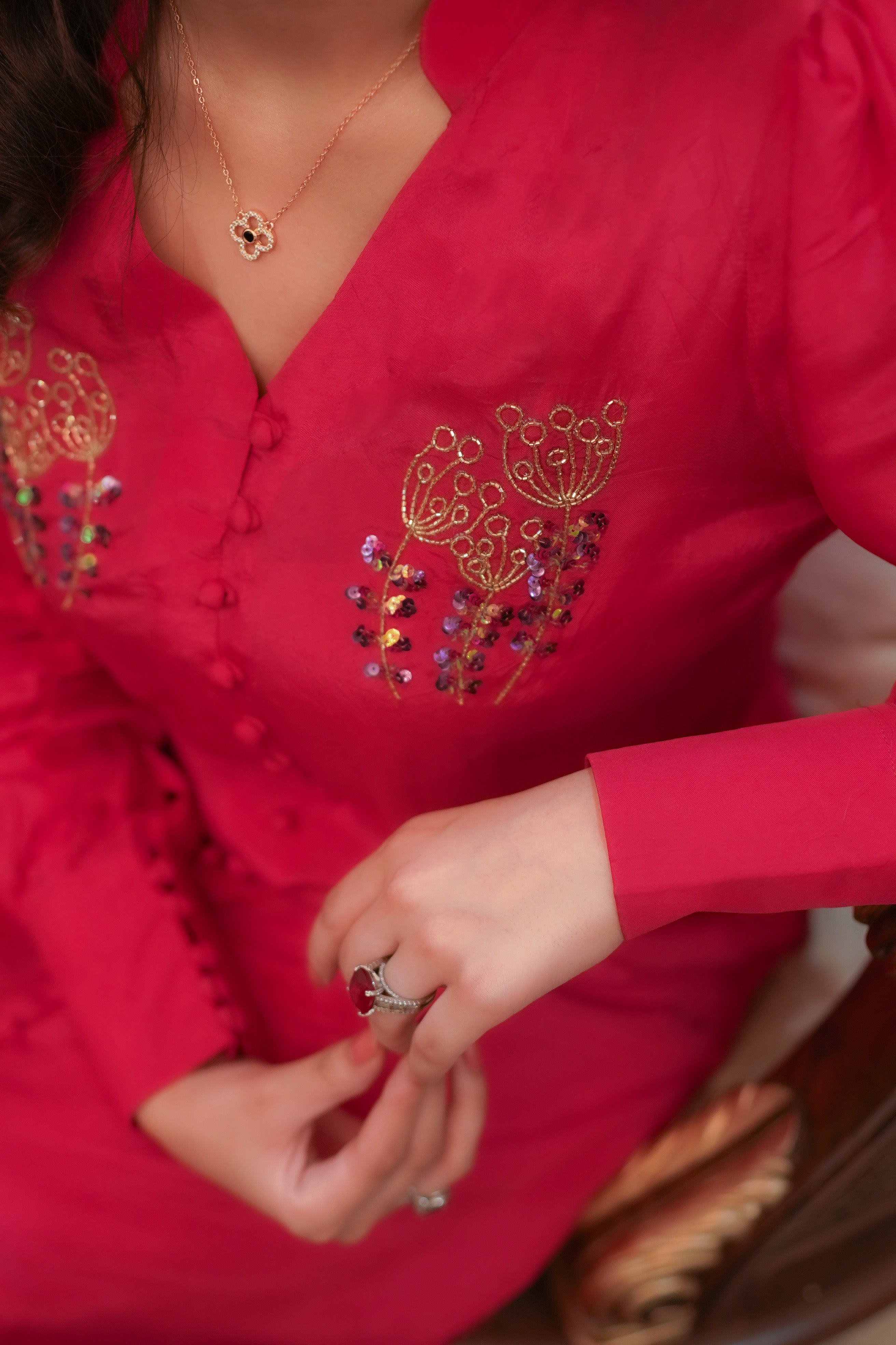 EST-005 GULAB - (Stitched 2 Piece) - SYAH