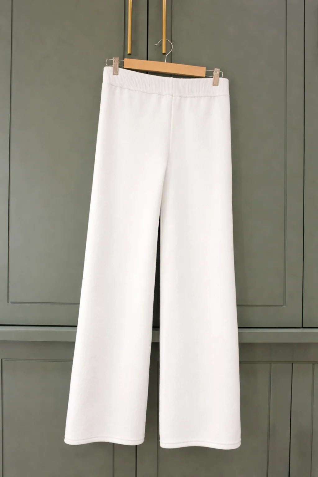 Warm Knit Sweater High-Waist Wide-Leg Pants Set - Velora