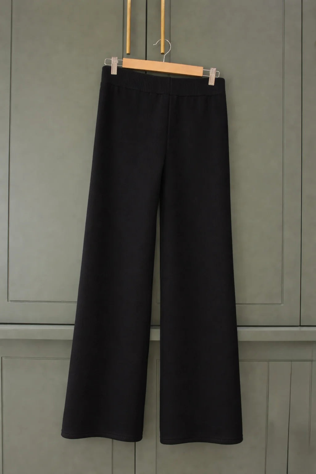 Warm Knit Sweater High-Waist Wide-Leg Pants Set - Velora
