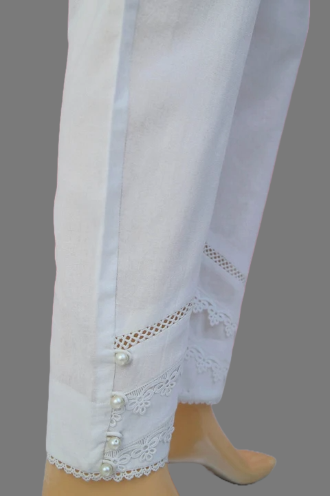 Stitched Trouser With Modern Three Lace - 100% Cotton - Pre Shrinked - Urban Cut