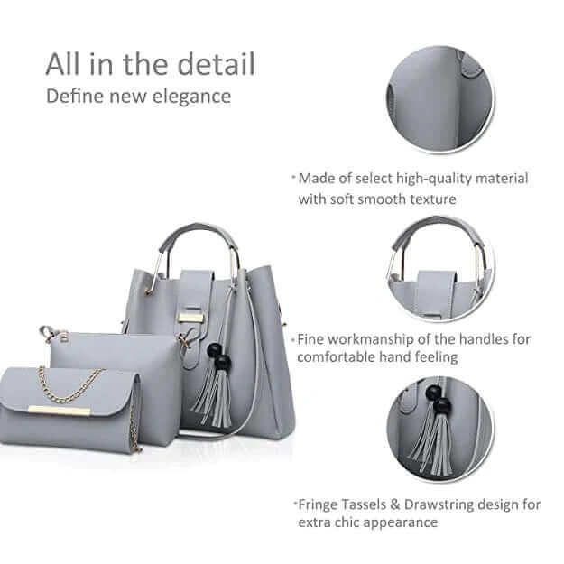 Alexa 3 Pcs Yellow Handbag - Bag X