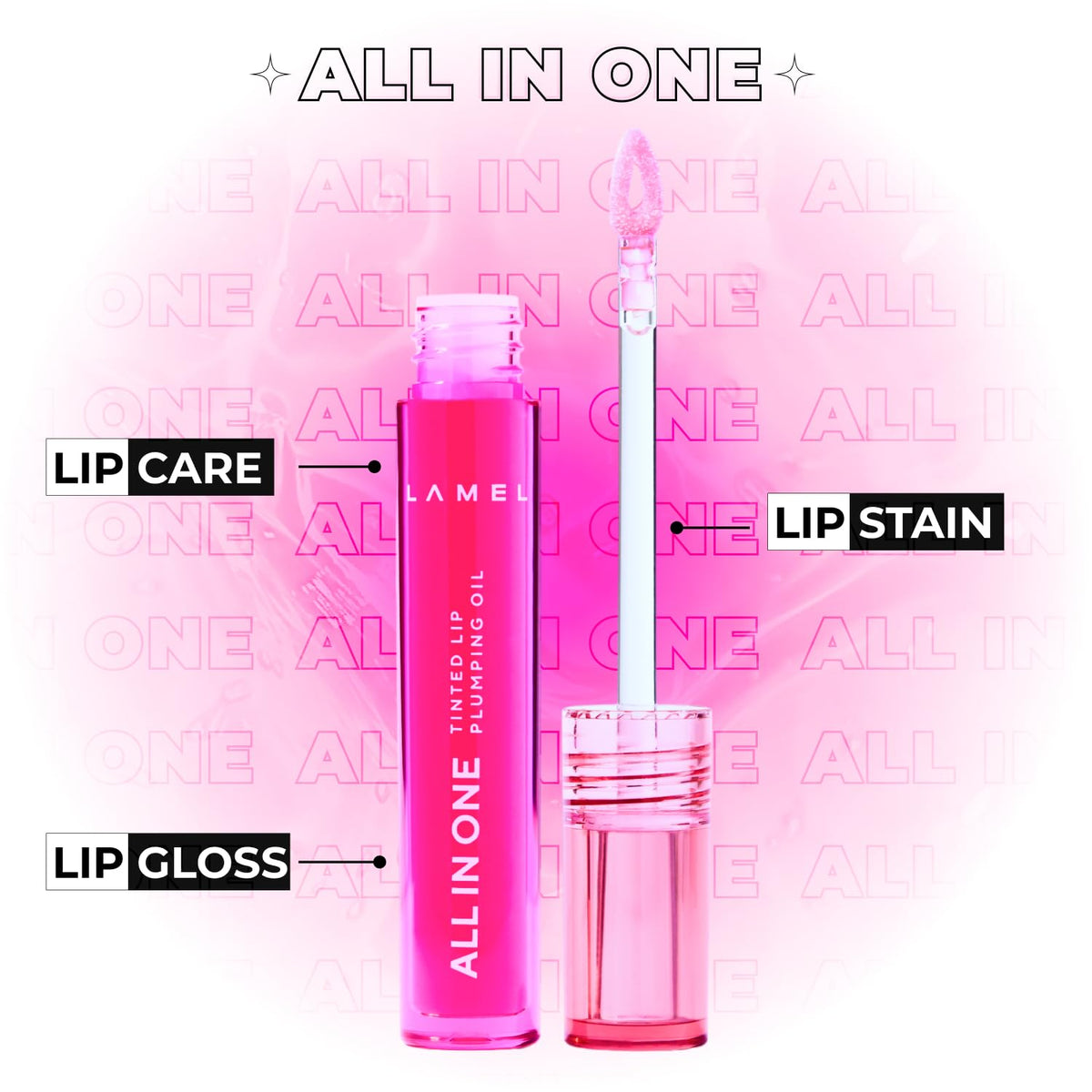 LAMEL All in One Lip Tinted Plumping Oil №404 Berry Ice 3ml