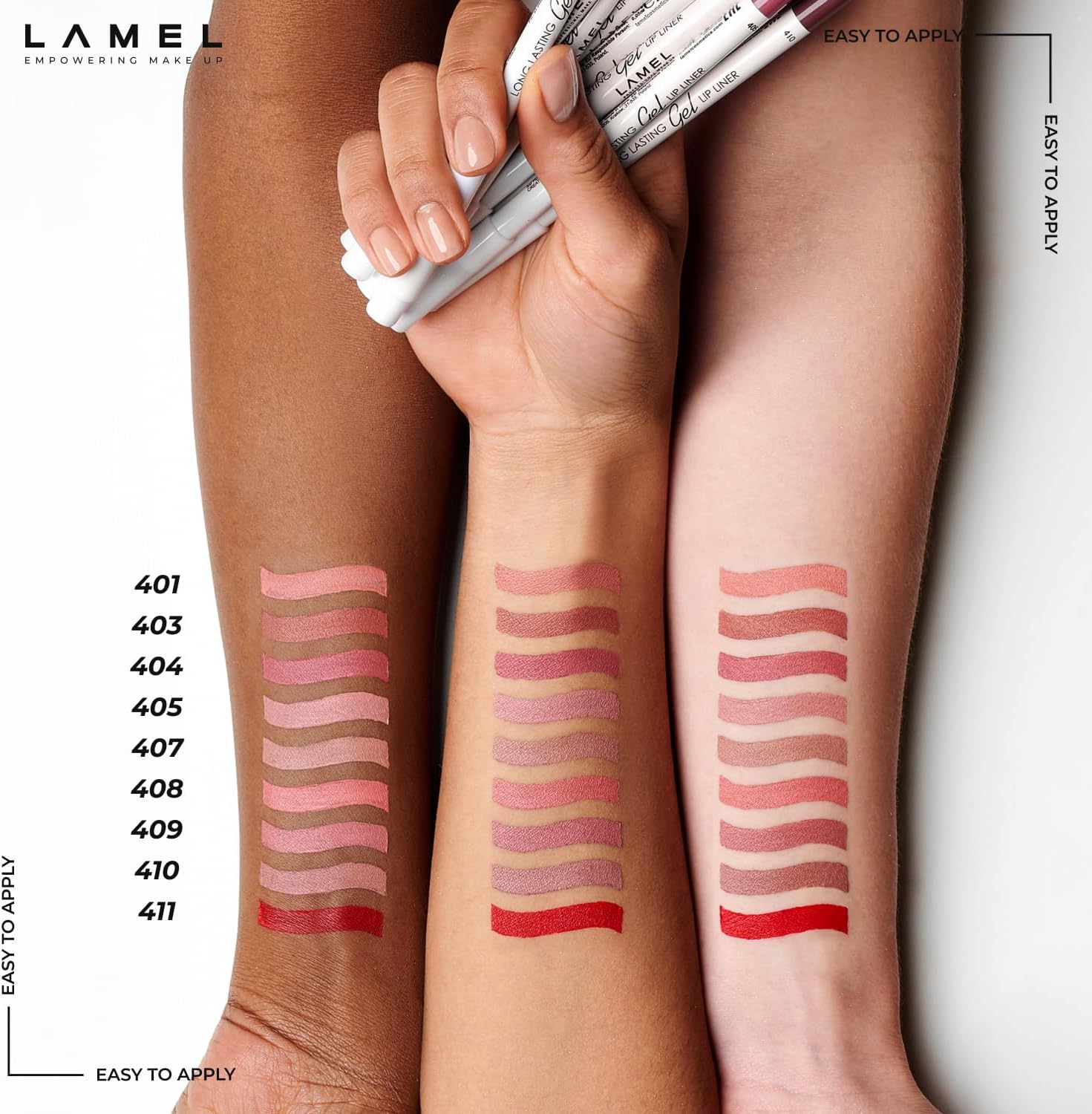 LAMEL Long lasting Gel Lip Liner №408 Pink Plum