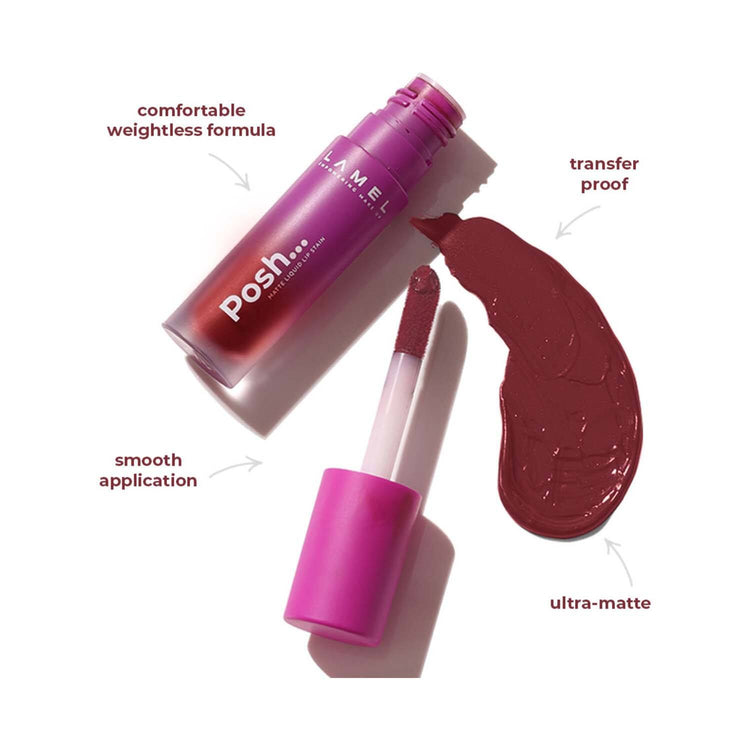 LAMEL Posh Matte Liquid Lip Stain 409 Sangria 4gm