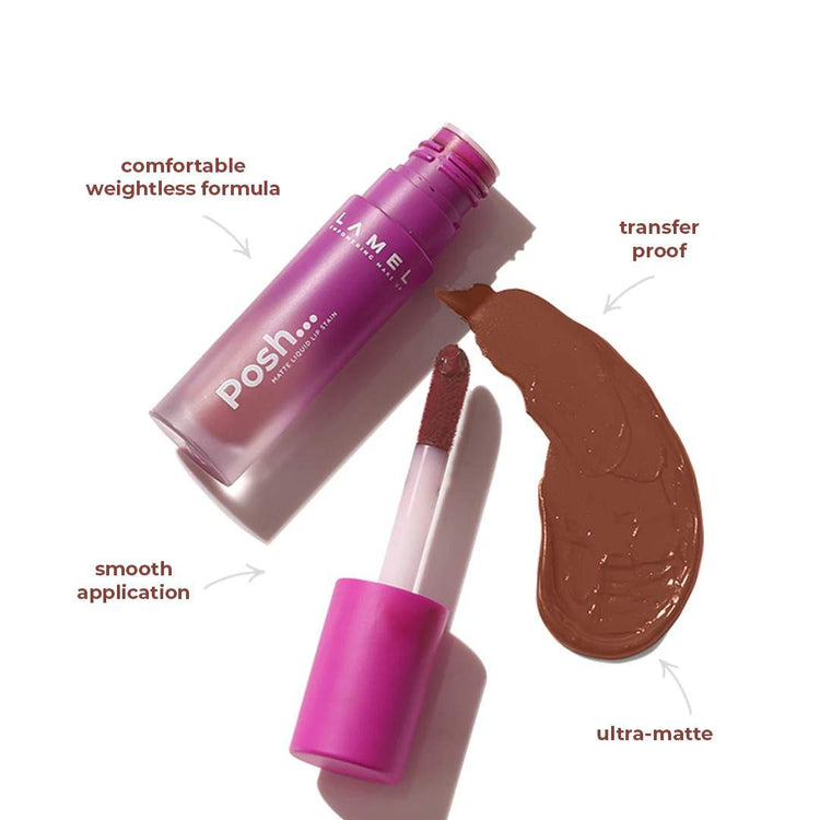 LAMEL Posh Matte Liquid Lip Stain №404 Blush Pink 4gm