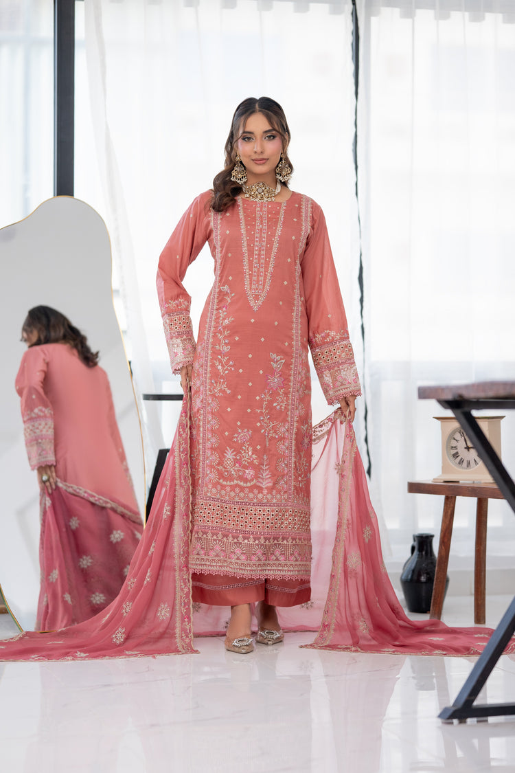 Vasifa BN-1118 - 3 Piece Stitched Fancy Heavy Embroidered - Bint-e-Noor