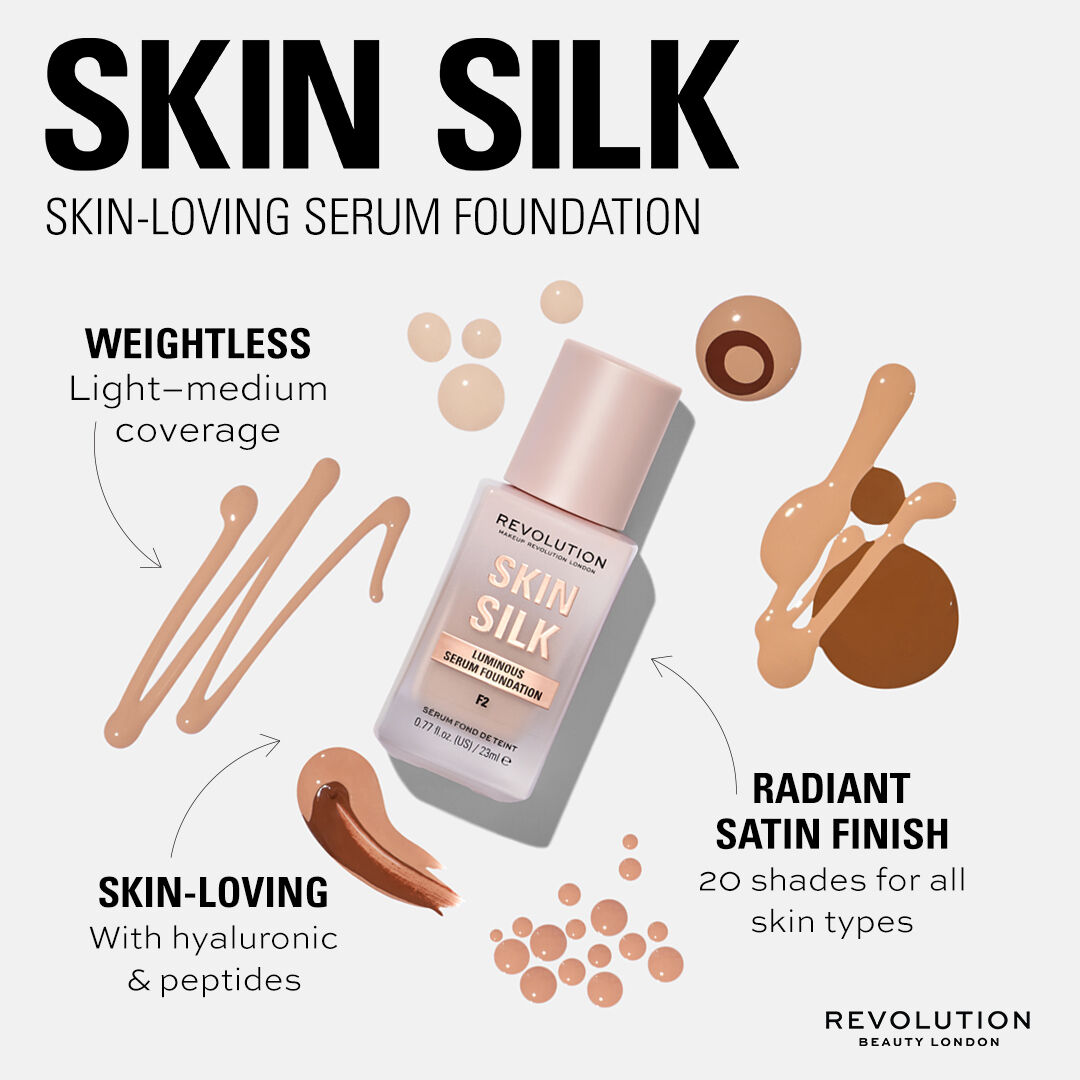 Makeup Revolution Skin Silk Serum Foundation F10.5 23ml