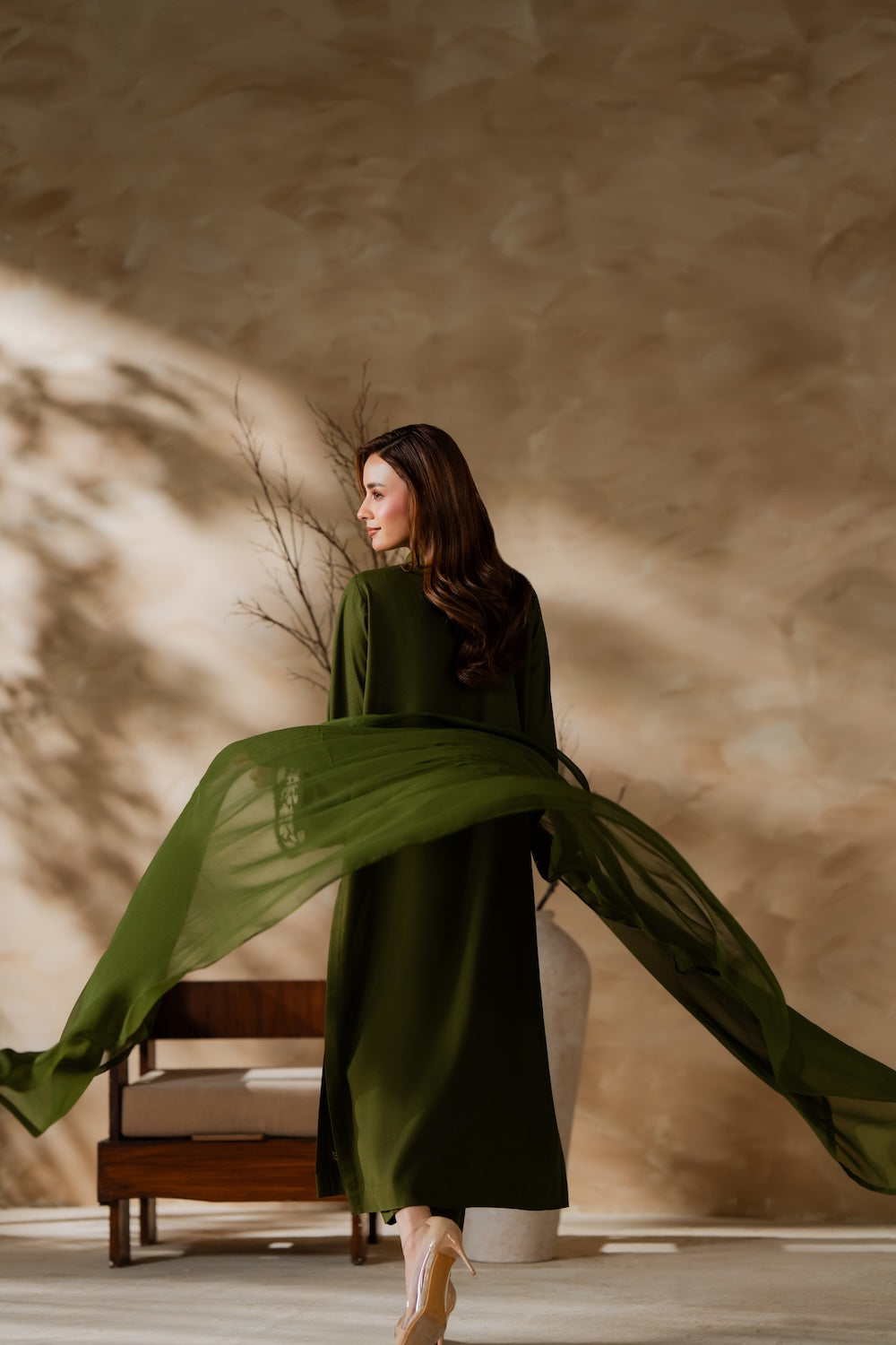 Mehndi Emb 3Pc Stitched - Tawakal Closet