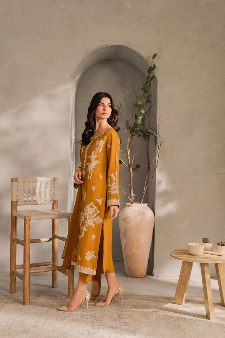 Musturd Embroidery 2pcs - Tawakal Closet
