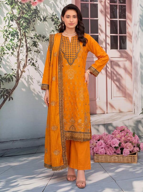 DREAM ORCHID LAWN SUIT-3PC - SS-1071 - Sundar Stitch