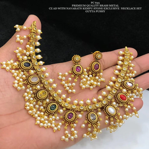 Naurattan Necklace Matt Finish - Aloro Jewels