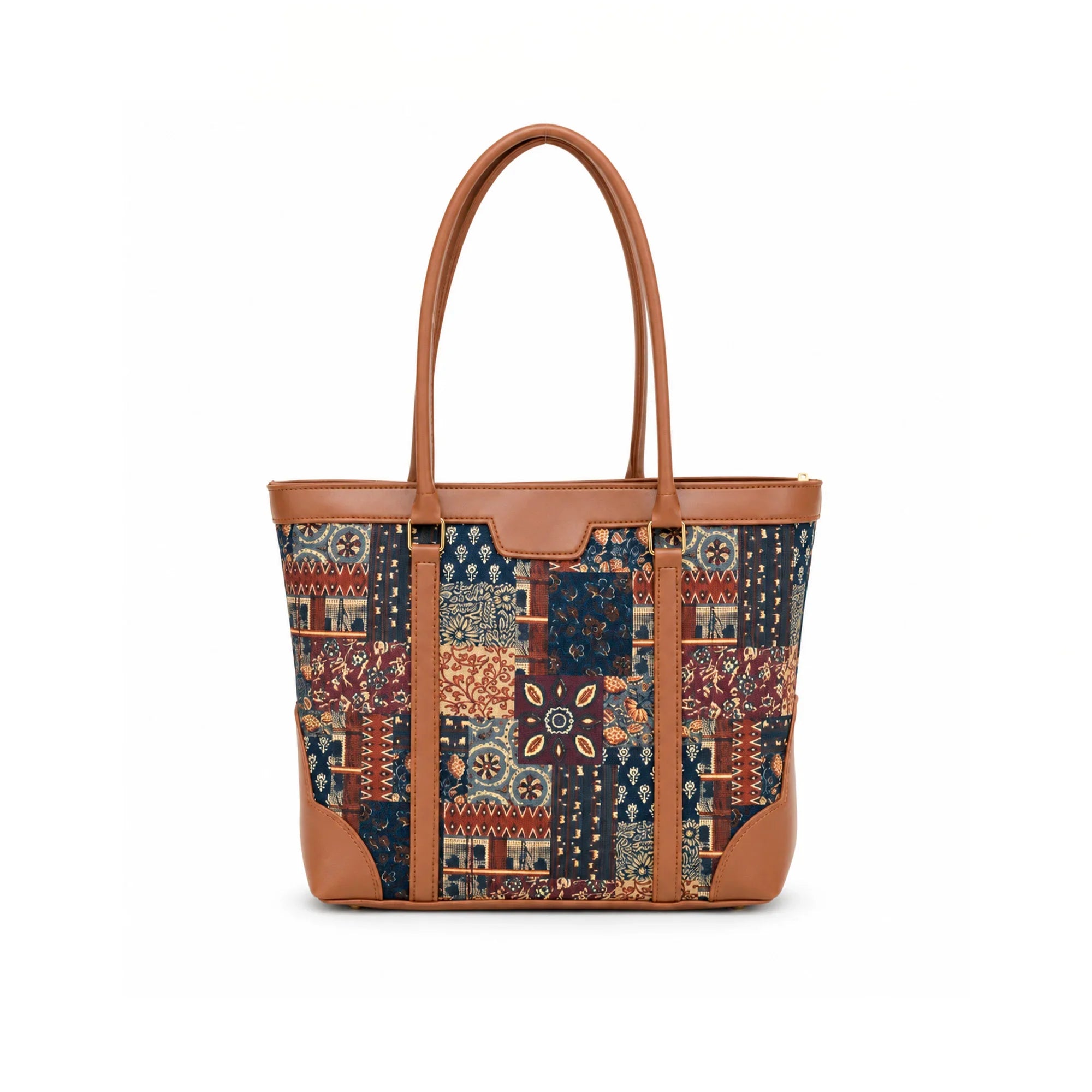 Miraas Tote - Ajrak Patchwork Canvas - HBH