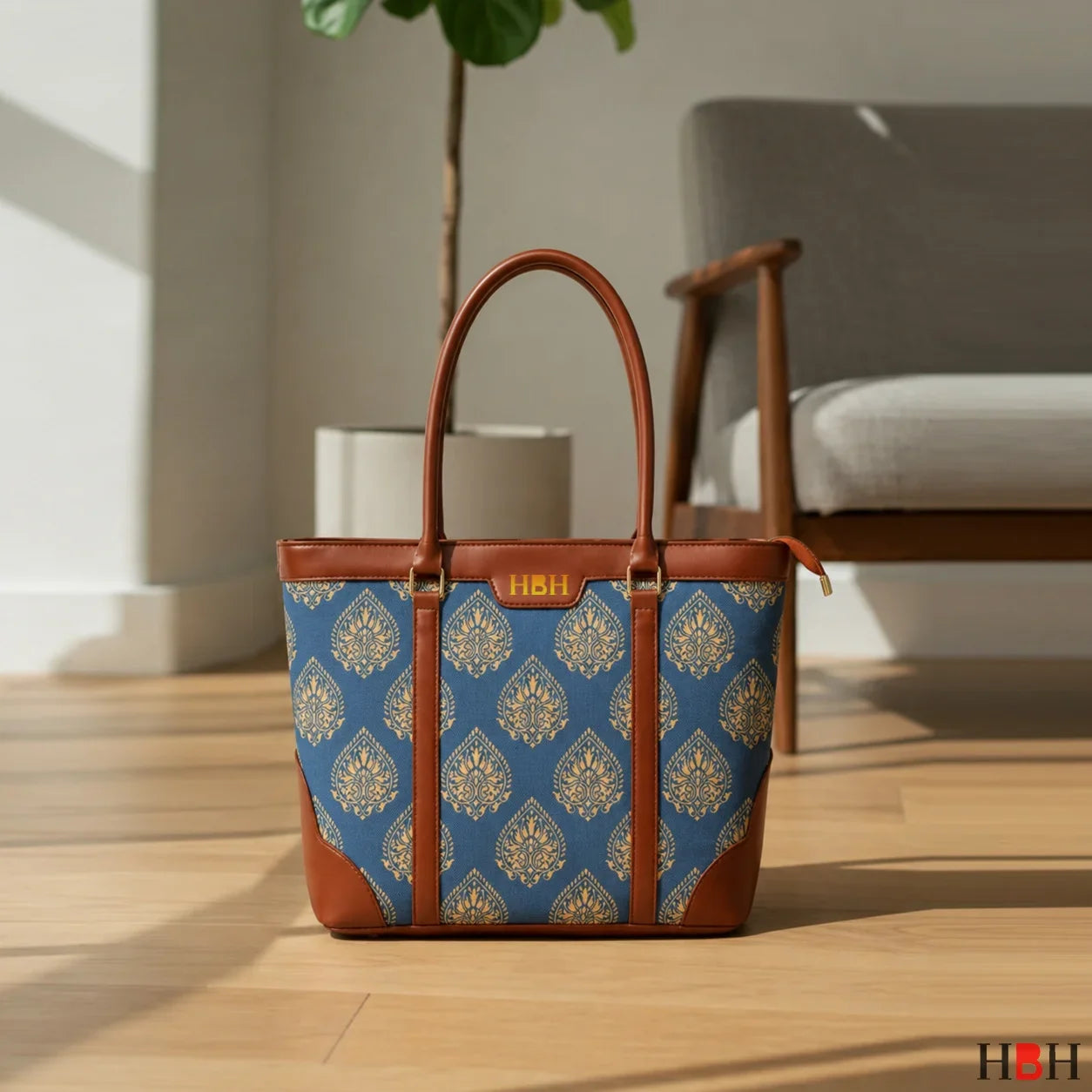Miraas Tote - Blue Canvas - HBH