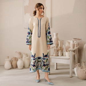 Cream Alishba 3-Piece Stitched Embroidered - Tawakal Closet