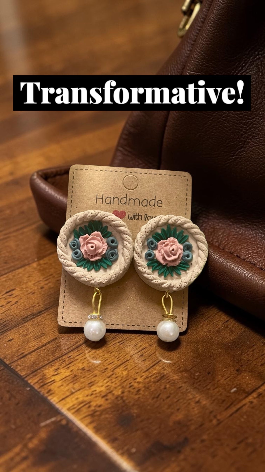 Floral Pearl Twists Earings - Clay Boutique