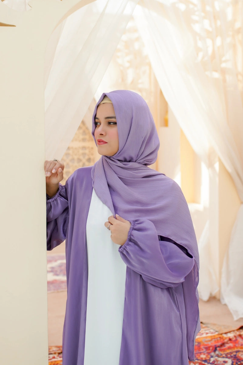 Plum Purple Luxury Abaya - La Khilaba