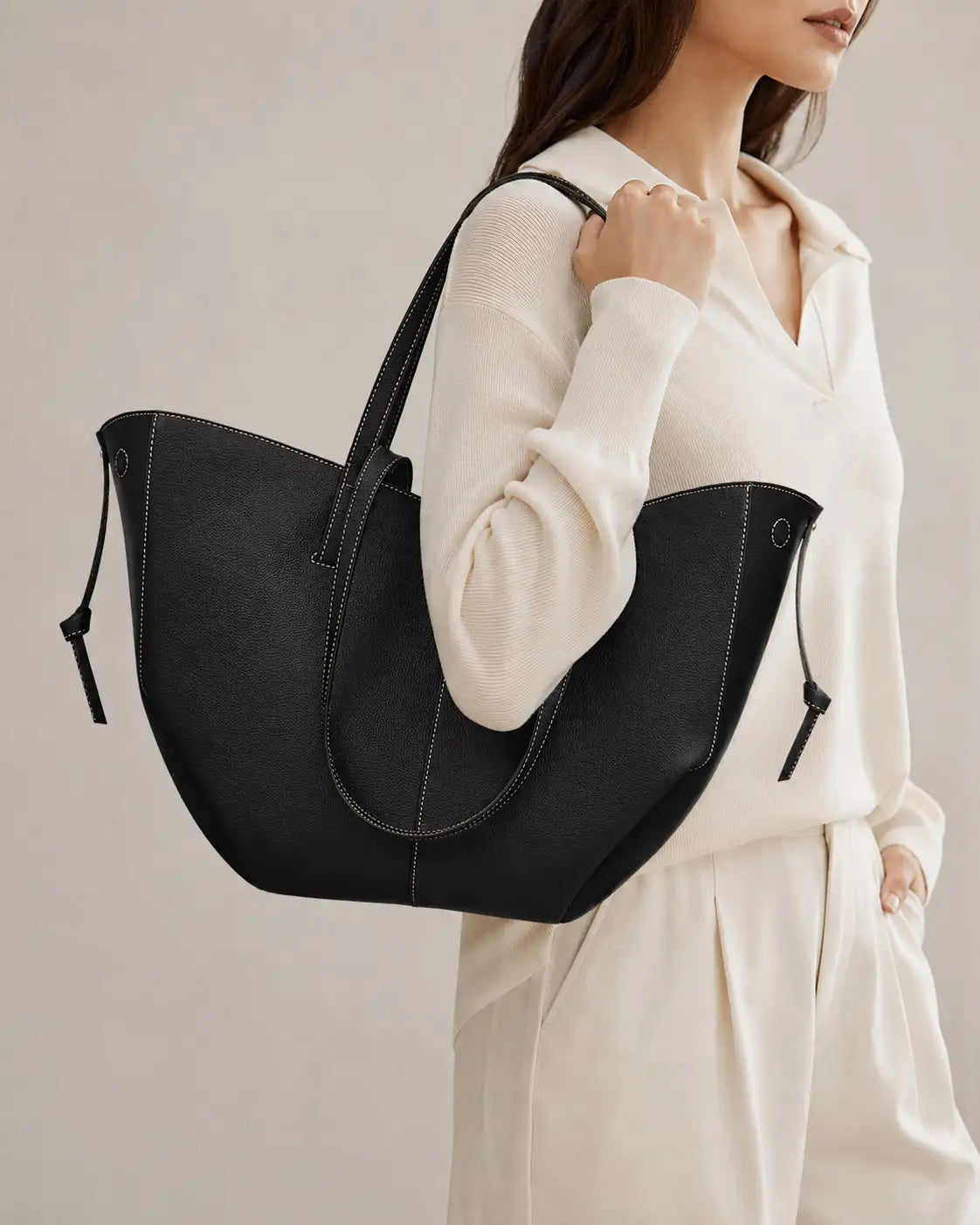 Wing Tote - Black (with mini-wallet) - HBH