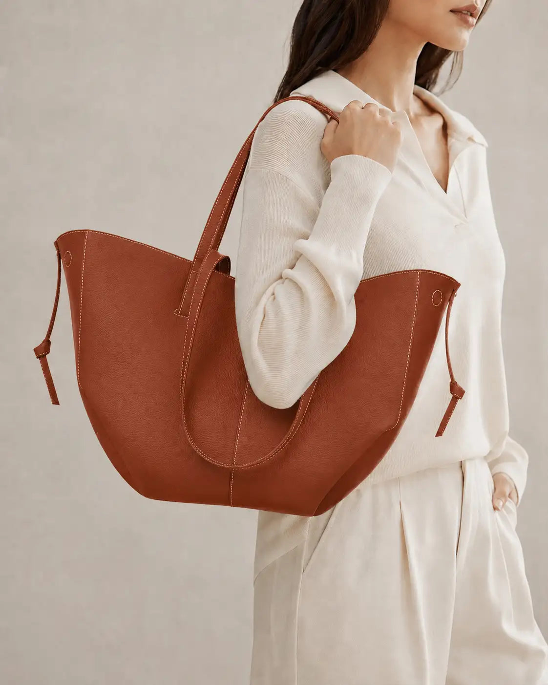 Wing Tote - Brown (with mini-wallet) - HBH