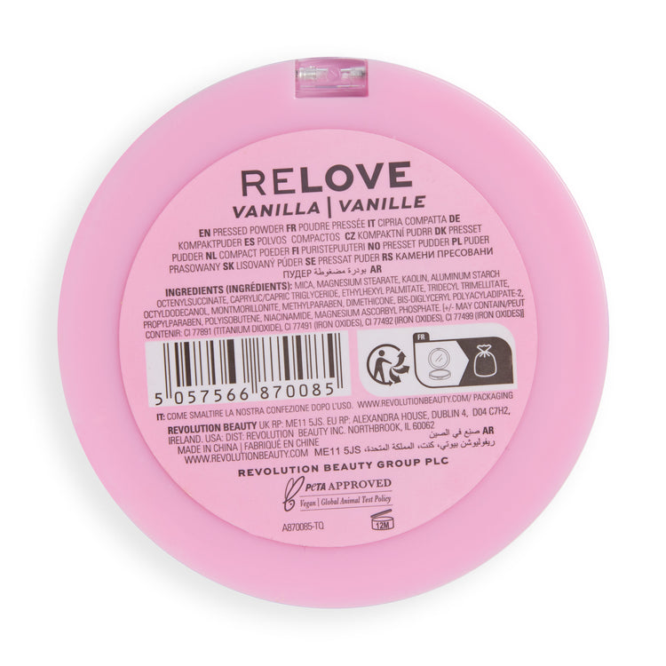 Relove By Revolution Super Matte Pressed Powder Vanilla