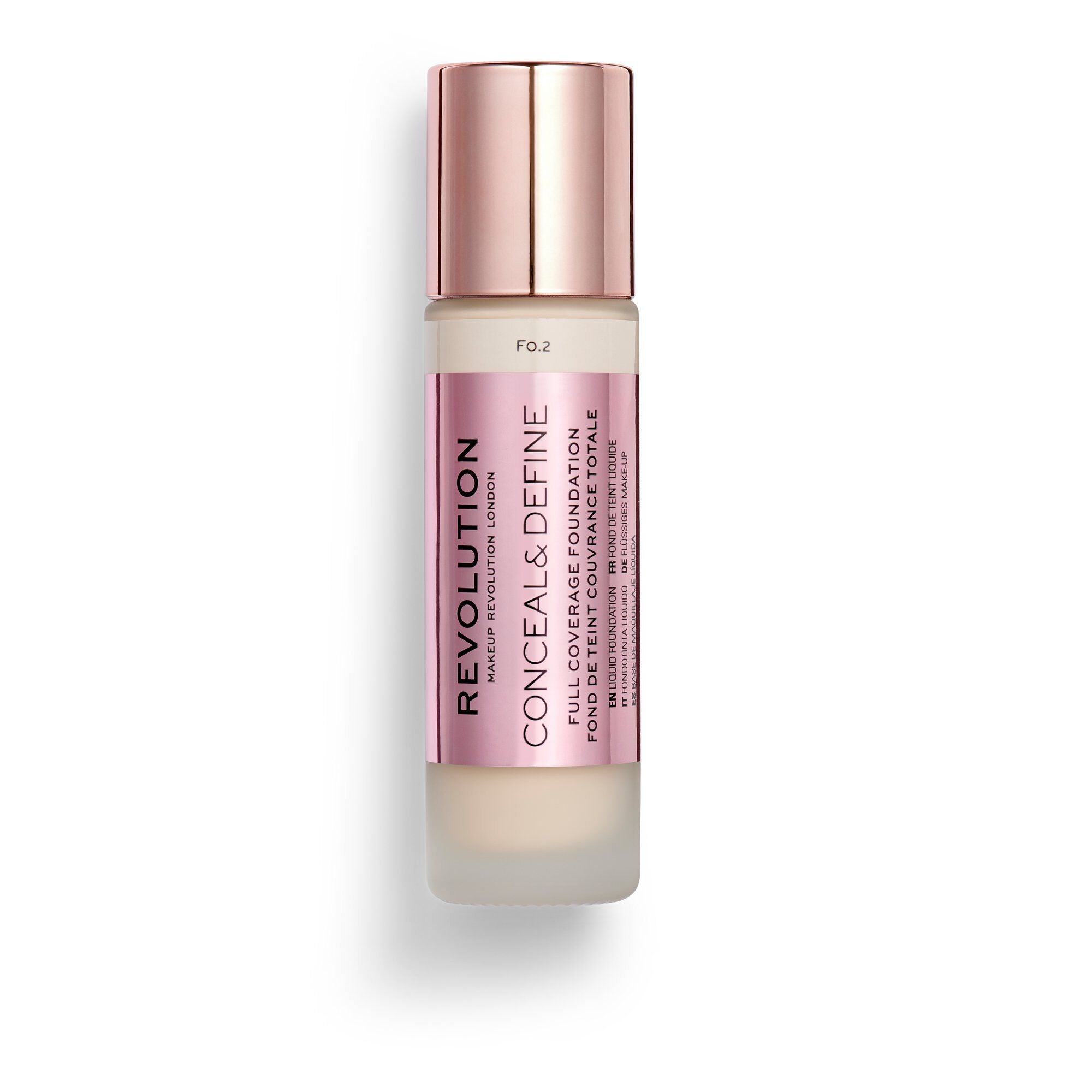 Revolution Conceal & Define Ultra Matte Full Coverage Foundation F0.2 23ml