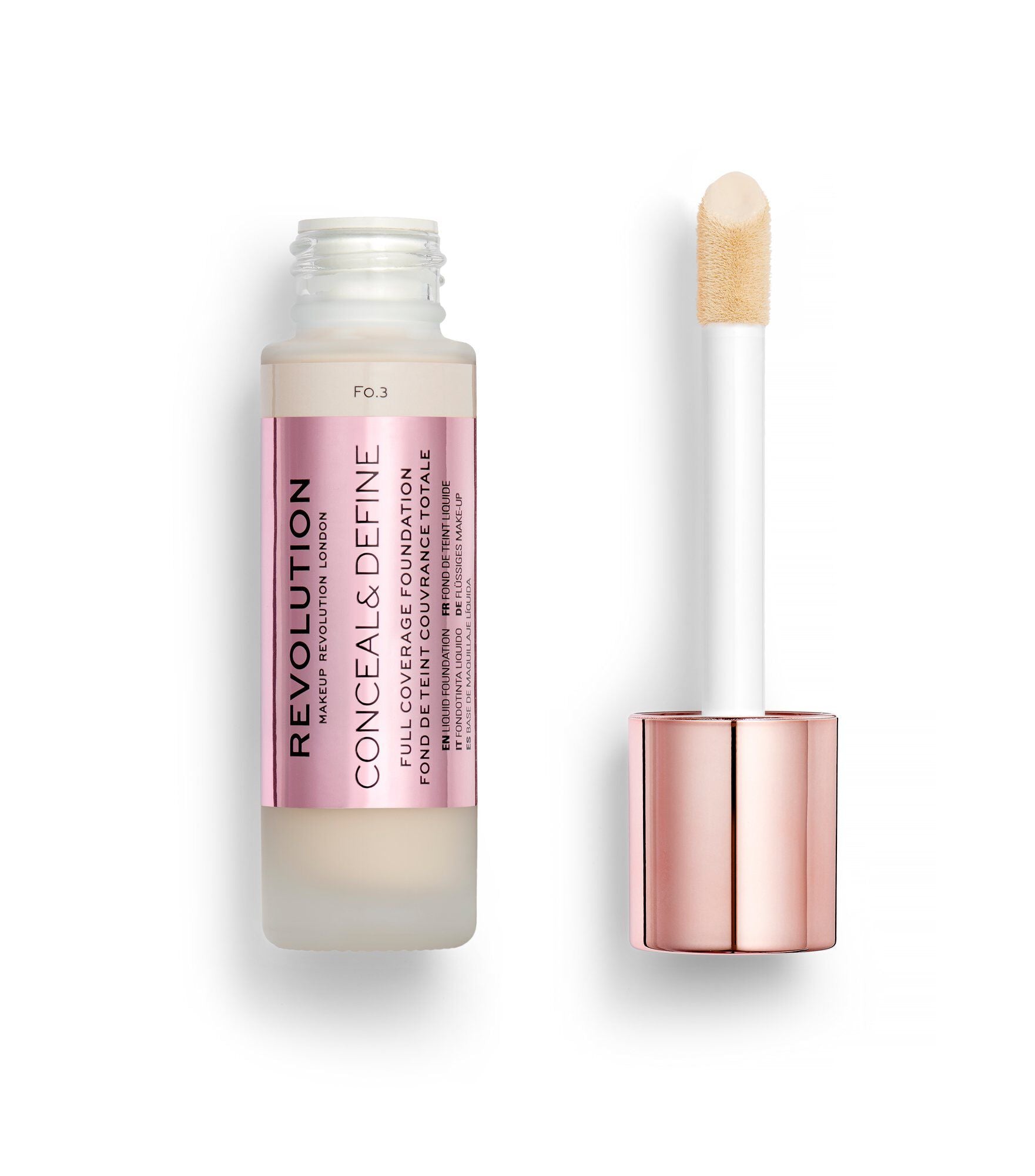 Revolution Conceal & Define Ultra Matte Full Coverage Foundation F0.3 23ml
