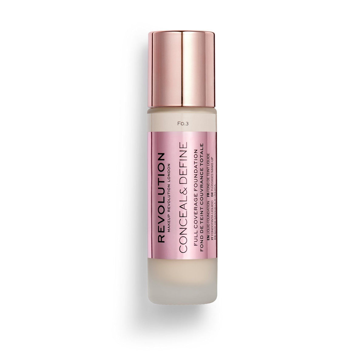 Revolution Conceal & Define Ultra Matte Full Coverage Foundation F0.3 23ml