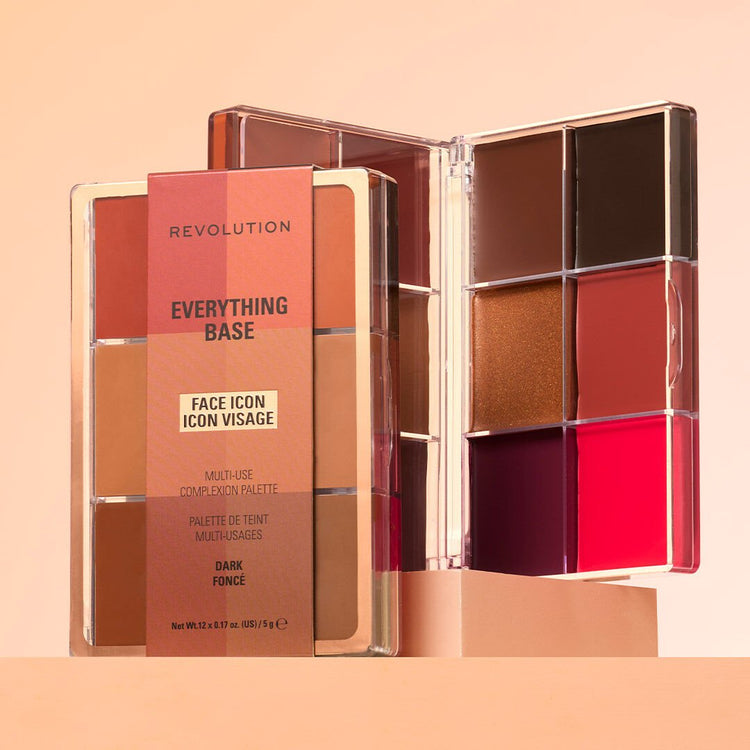 Revolution Everything Base Face Icon Complexion Palette Dark 5gm