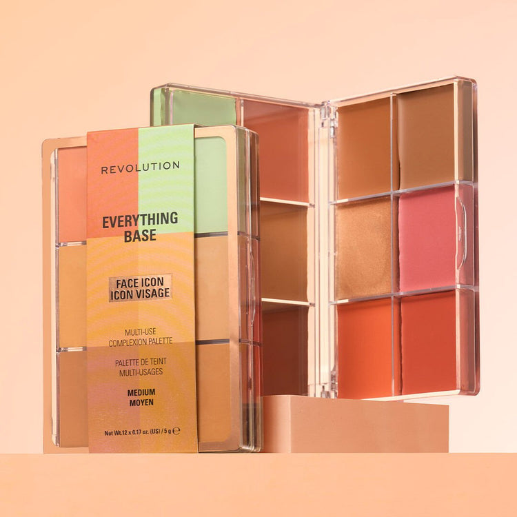 Revolution Everything Base Face Icon Complexion Palette Medium 5gm