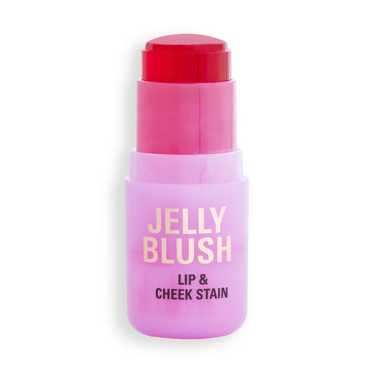 Revolution Jelly Blush Stick Lip And Cheek Stain Strawberry Pink