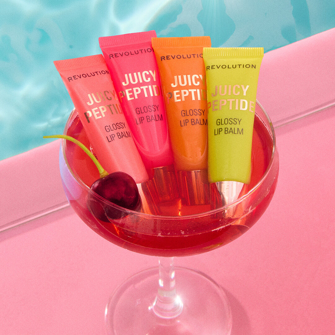 Revolution Juicy Peptide Lip Balm Shimmer Mai Tai Pink 8ml