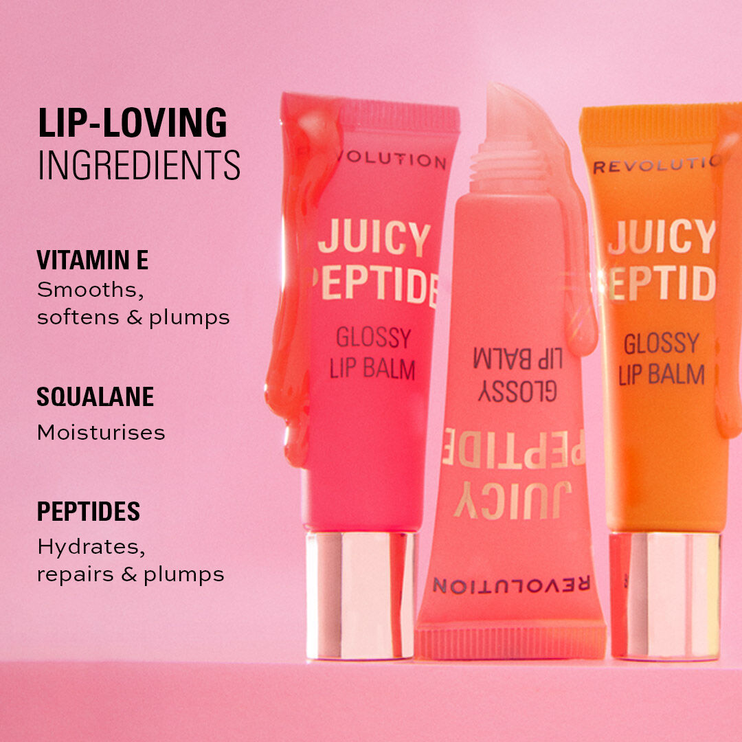 Revolution Juicy Peptide Lip Balm Shimmer Mai Tai Pink 8ml