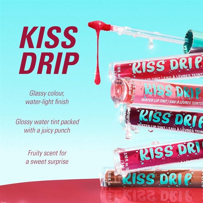 Revolution Kiss Drip Water Lip Tint Cherry Glace 3ml