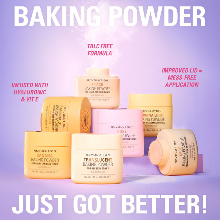 Makeup Revolution Loose Baking Powder Rose 30gm