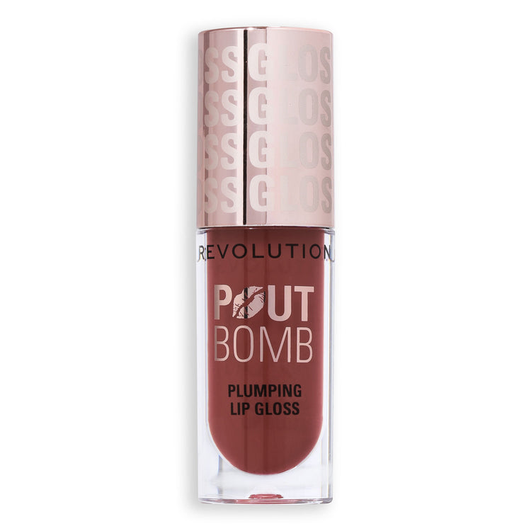 Revolution Pout Bomb Plumping Gloss Cookie Warm Nude