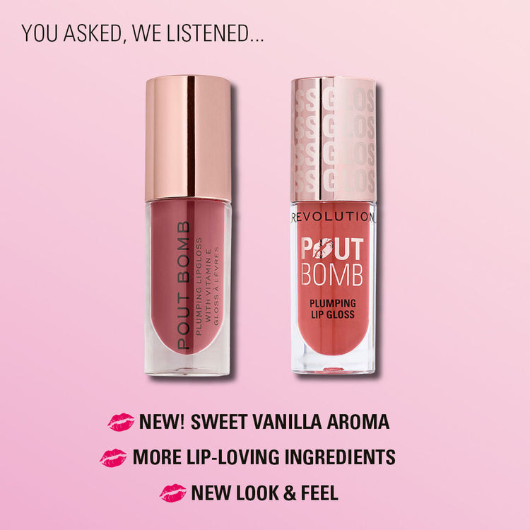 Revolution Pout Bomb Plumping Gloss Wild Mauve Pink