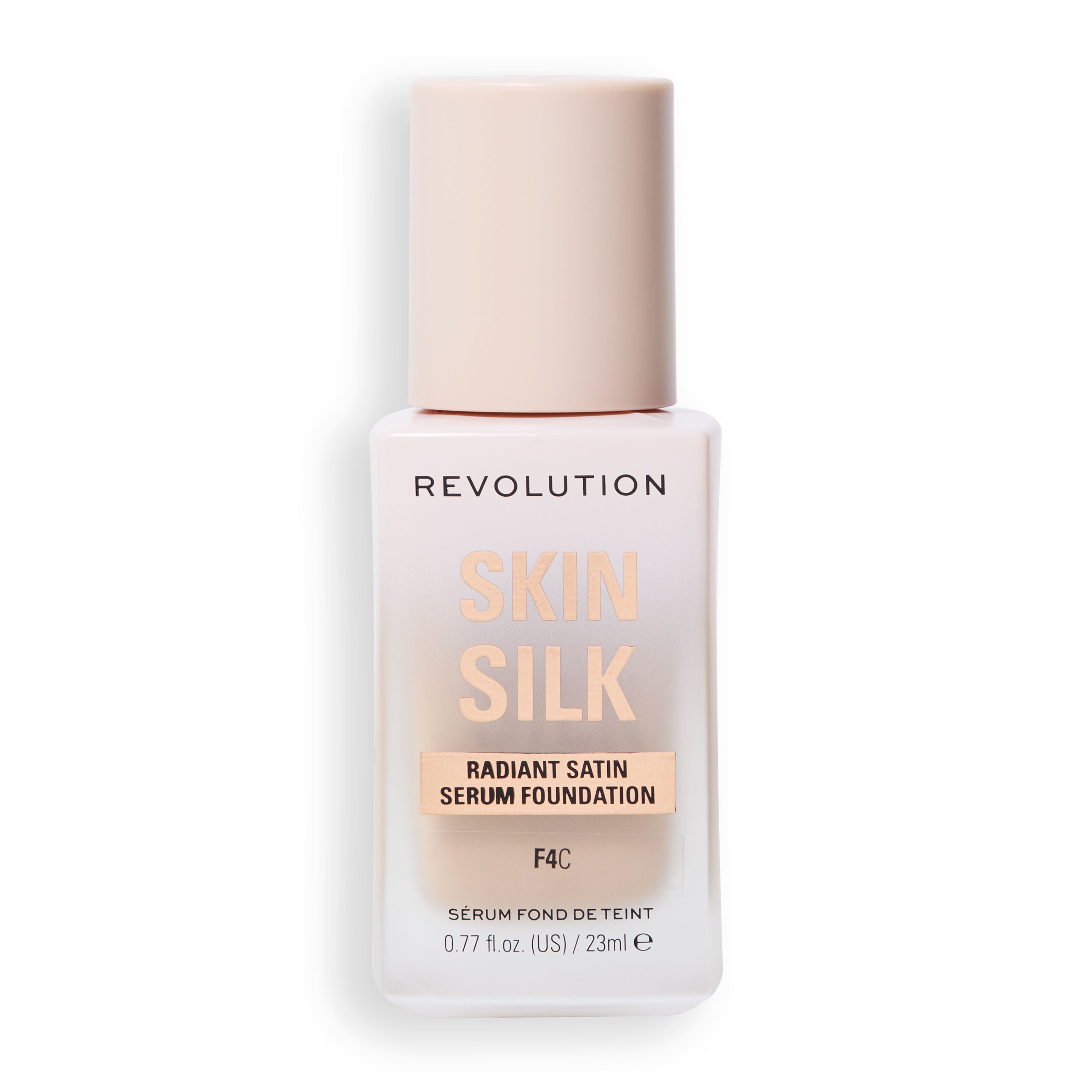 Revolution Skin Silk Radiant Satin Serum Foundation F4 23ml