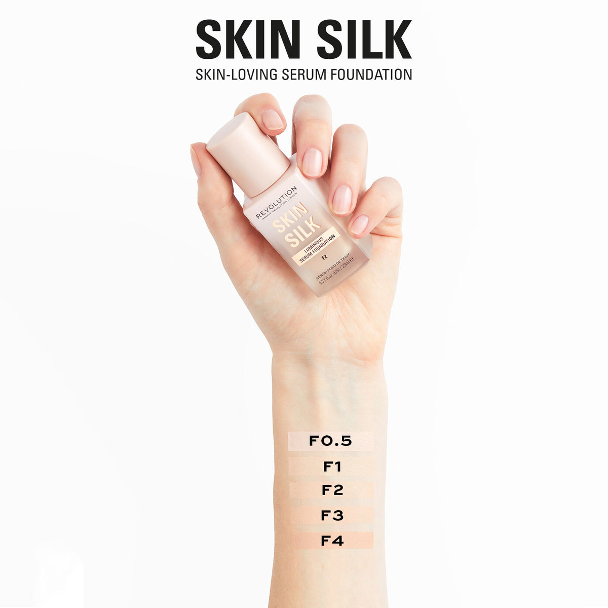 Makeup Revolution Skin Silk Serum Foundation F2 23ml