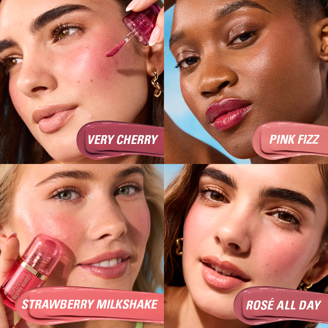 Revolution Superdewy Liquid Blush Burst Rose All Day Dusty Pink