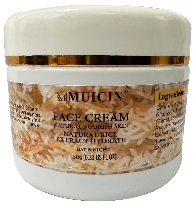 Rice Extract Hydrating & Nourishing Natural Skin Cream – 50g - Muicin