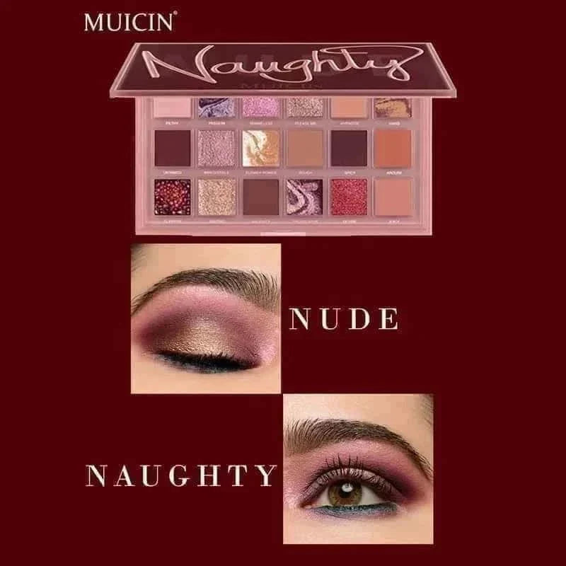 Nude Naughty Eyeshadow Palette - Subtle To Bold Spectrum - Muicin