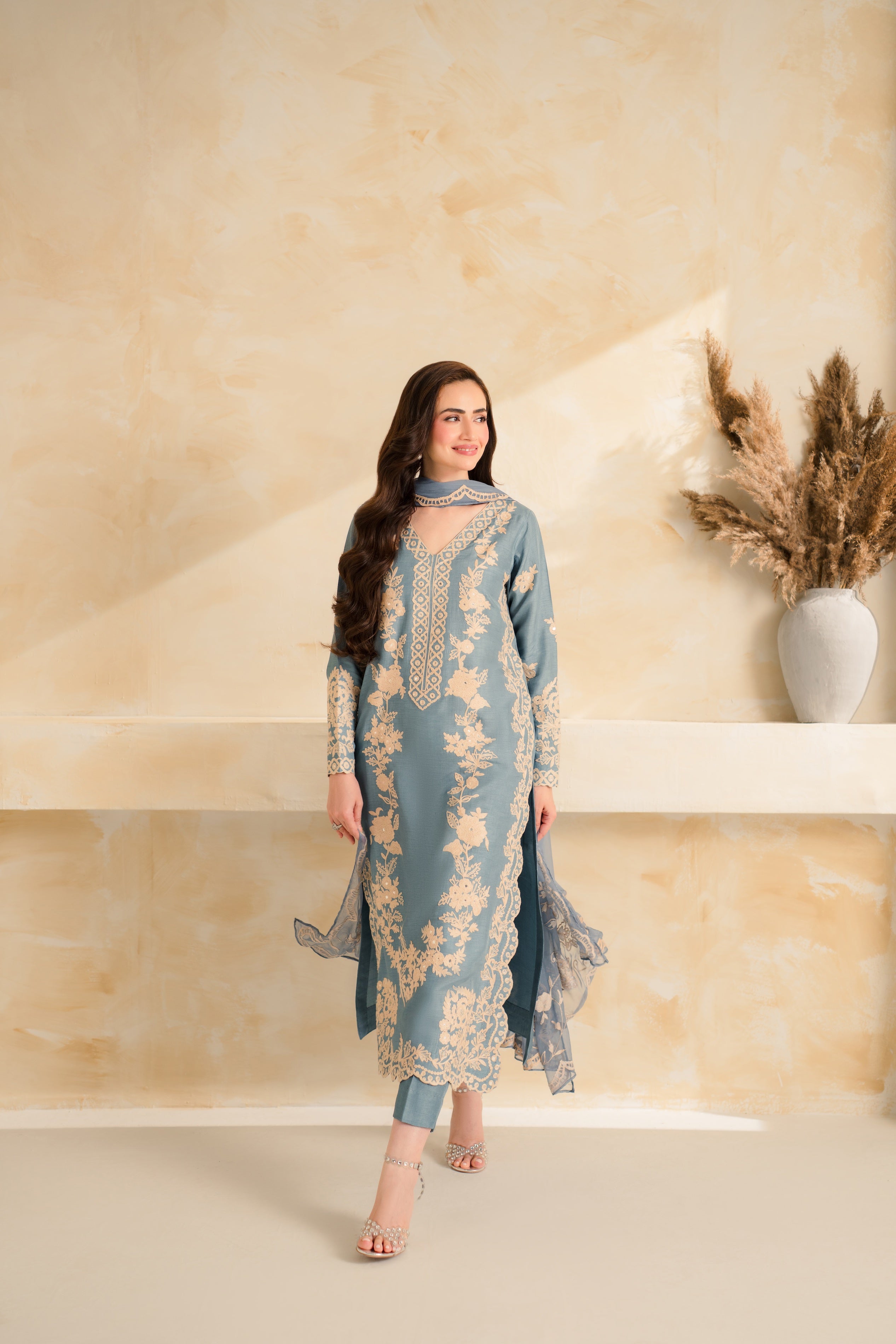 MAHZEEB 3PCS Stitched - Tawakal Closet