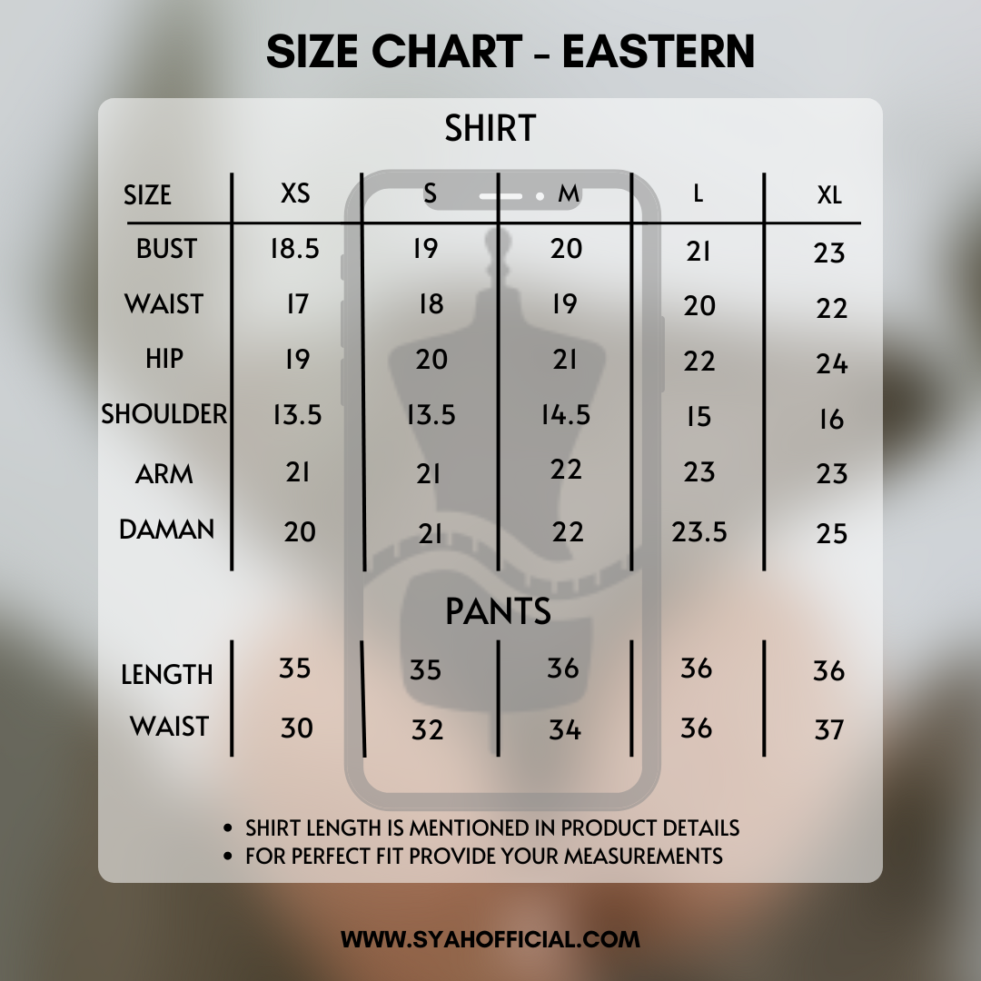 EST-006 AANCHAL - (Stitched 3 Piece) - SYAH