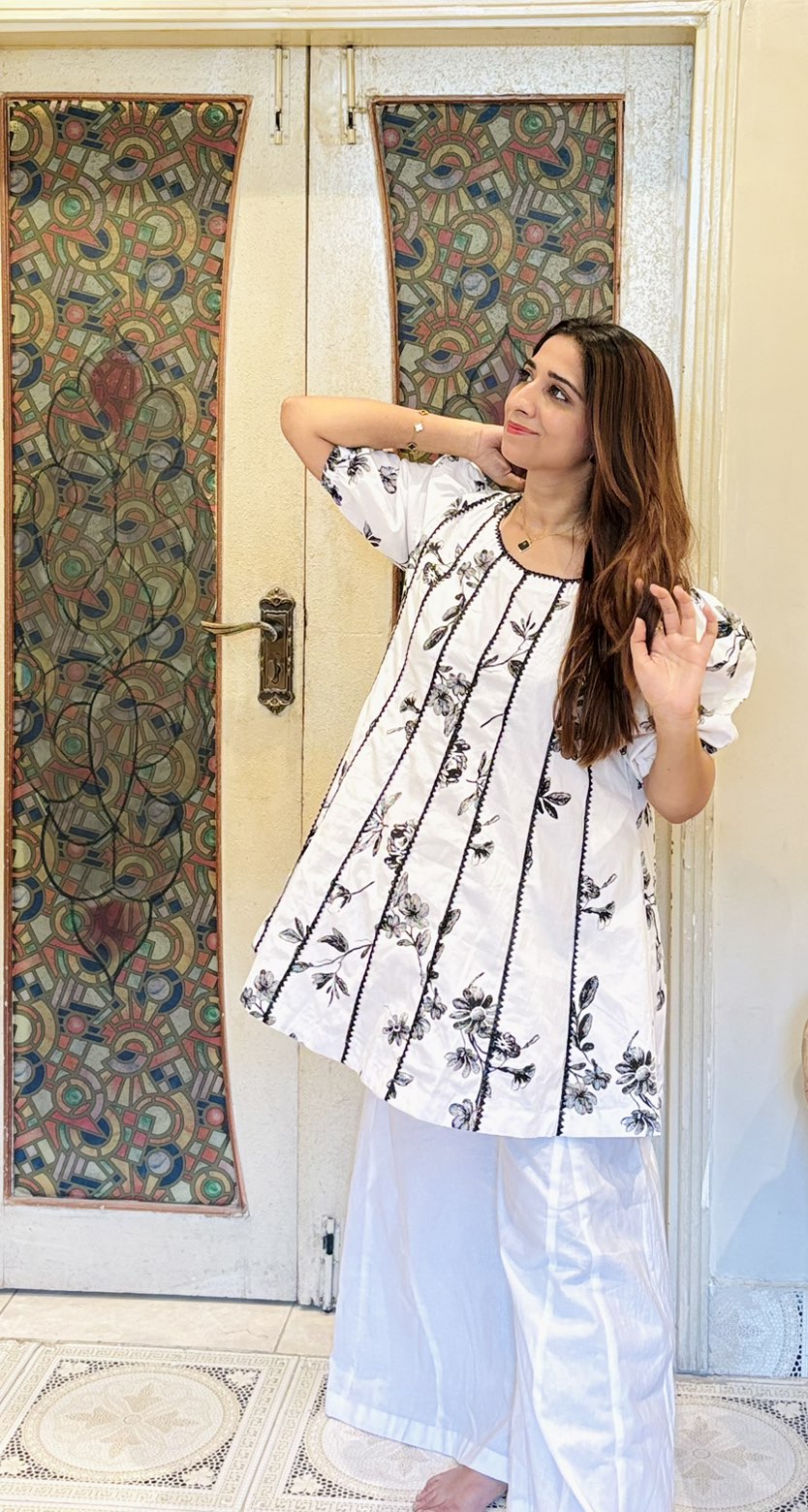 Women'S Cotton Printed Co-Ord Set With Dhaka Pants - Urban Cut