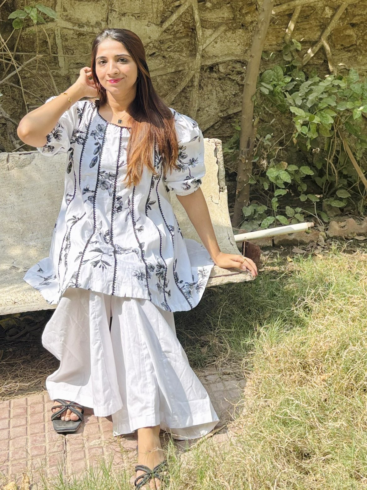 Women'S Cotton Printed Co-Ord Set With Dhaka Pants - Urban Cut