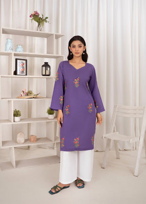 Zohra – Pakistani Lawn Kurta Iris with Pentagon Neckline | RSM Collection